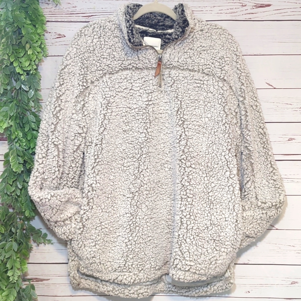 Thread and Supply Wubby Fleece Quarter Zip Soft Fuzzy Faux Fur Cozy Pullover Lar - Picture 9 of 16